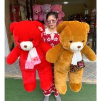 ราคา ตุ๊กตาหมี ตุ๊กตาหมีขนฟูผ้าพันคอ ขนาด 36" ร้านDollybymayom (6337983326)