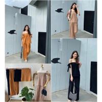 ราคา พร้อมส่งค่า เสื้อเกาะอกต่อโบว์ผูกแขนน่ารักมาก ใส่เข้าเซตกับกางเกงขากระบอก เนื้อผ้าลินินอย่างดี (10350555135)