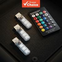ราคา ชุดหลอดไฟรถยนต์ T10 5050 RGB LED 6SMD พร้อมรีโมท เปลี่ยนสีได้หลายสี (48300406137)