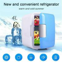 ราคา ใหม่! Dual-use Mini Fridge ตู้เย็นเล็ก ตู้เย็นมินิ แบบพกพา รุ่น 4L (ไฟรถ) - สีฟ้า/ขาว/ชมพู ตู้เย้นในรถ (4670051982)