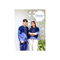 ราคา เสื้อหม้อห้อมฟอกแขนยาวปักลายดอกสีขาว หม้อห้อมแท้จาก จ.แพร่ (24146604445)
