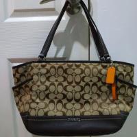 ราคา Coach F23297 Park Signature Carrie Tote สี mahogany (1890597295)