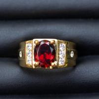 ราคา แหวนพลอยโกเมน( Garnet) สีแดง ตัวเรือนเงินแท้ 92.5 % ชุบทอง ไซด์นิ้ว 59หรือเบอร์ 8.5 US สินค้ามีใบรั (29316763058)
