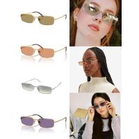 ราคา ของแท้ แว่นตากันแดด Prada แฟชั่นใหม่โลหะหลายเหลี่ยมกรอบแคบเกินไปแว่นตา SPR A60 (28726280446)