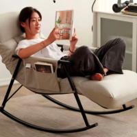 ราคา KUMALL เก้าอี้พักผ่อน โยกที่ห้องนั่งเล่น พนักพิงเก้าอี้ปรับได้ 6 ระดับ โซฟาโยก Rocking Chair (22472295218)