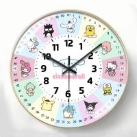 ราคา 20 ซม. Kawaii อะนิเมะ Sanrio Capibala Peppa Pig My Little Pony Kuromi นาฬิกาแขวนการ์ตูนเด็กห้องนอนนักเรียน Study นาฬิกาควอตซ์ตกแต่งบ้าน (43867618783)