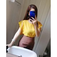 ราคา (มือสอง)​ เสื้อแขนสั้น แขนต่อลูกไม้สีเหลือง ผ้าดี ลูกไม้สวย ใส่สบายค่ะ (10501363863)