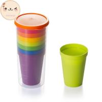 ราคา Chee 7 ชิ้น Rainbow ถ้วยพลาสติกชุดแก้วน้ําแบบใช้ซ้ําได้ Picnic Travel อินเทรนด์ตลกแบบพกพา Rainbow ชุดถ้วย Party เด็กเครื่องดื่มถ้วย EN (50951275829)