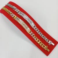 ราคา สร้อยมือเลทเพชร CZ เหลี่ยม 2 แถว ชุบ 2 กษัตริย์และทองคำขาว หน้ากว้าง 1 cm. (17782182386)