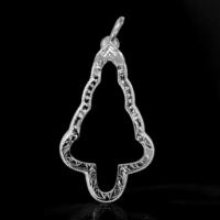 ราคา SSNP/D2343กรอบพระเงินแท้92.5%ทรงพระยอดธงงานเป็นกรอบพับหลังไม่ใช่ตลับ (27324240042)