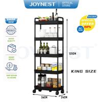 ราคา JOYNEST King ขนาด 5 ชั้น Ikea รถเข็น Rack ชั้นเก็บของมัลติฟังก์ชั่น Home Kitchen Rack พร้อมล้อ (42473929009)