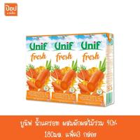 ราคา ยูนิฟ น้ำแครอท ผสมผักผลไม้รวม 40% 180มล. แพ็ค3 กล่อง** (1565564148)