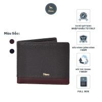 ราคา (สลักชื่อ) กระเป๋าสตางค์ผู้ชาย HOW Premium Cowhide, หนัง Saffiano นําเข้า, ซิปป้องกันสนิม, ผสมสีชาย HN18 (25275234950)