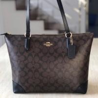 ราคา Coach แท้% New ZIP TOP TOTE IN SIGNATURE CANVAS (1740869668)