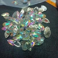 ราคา (1 แพ็ค) 11 x 18 หินเพชรสีรุ้ง / หินเย็บผ้า / หินเรซิ่นรูปหยด (42171250662)