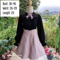 ราคา Set 3 ชิ้น เสื้อญี่ปุ่น+ กระโปรงญี่ปุ่น + โบว์เข็มกลัด มือสอง (18566236286)