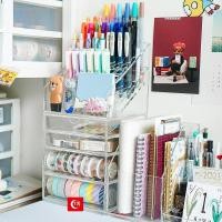 ราคา ชั้นเก็บของที่ใส่ปากกาตั้งโต๊ะปากกาใสสีปากกาดินสอข้อความเครื่องเขียนหอพักอะคริลิพร้อมกล่องเก็บลิ้นชักรวม n9ตาม (48551598744)