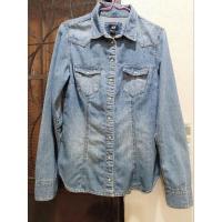 ราคา เสื้อเชิ้ตยีนส์แขนยาวแบรนด์ H&M แท้ มือสอง (21042511359)
