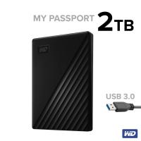 ราคา WD External Harddisk 2TB ฮาร์ดดิสก์แบบพกพา My Passport, USB 3.0 External HDD 2.5" (WDBYVG0020BBK-WESN) สีดำ ประกัน 3ปี (6867649221)