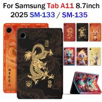 ราคา สําหรับ Samsung Tab A11 8.7 นิ้ว 2025 เคสหนังคุณภาพสูงแฟชั่น Dragon Series ฝาครอบแท็บเล็ต (50551083811)