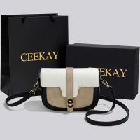 ราคา กระเป๋าถือ Ceekay ของแท้ - กระเป๋าสะพายข้างแบบหัวเข็มขัดแบบบิดหนังด้านพร้อมการผสมสีด้ายที่ละเอียดอ่อนและหรูหรา (43563520576)