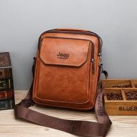 ราคา Jeep Buluo กระเป๋าสะพายข้าง หนัง พิมพ์ลาย สําหรับผู้ชาย (3 สี) (29809386566)