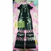 ราคา จั้มสูทสีดำลายสิงโตดอกไม้ คอแต่งระบาย (1017385739)