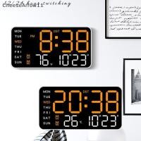 ราคา CHE นาฬิกาแขวนดิจิตอลขนาดใหญ่สัปดาห์วันที่อุณหภูมิจอแสดงผลควบคุมเสียงตารางนาฬิกาปลุก LED ความสว่างปรับ 12/24H นาฬิกา TH (41077201625)