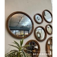 ราคา กรอบกระจกกลม ไม้สักเก่า มี 4 ขนาด 20,28,33,40 เซน (43507308582)