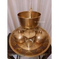 ราคา ชุดขันพานตักบาตรพร้อมทัพพี เนื้อทองเหลือง (6351582252)