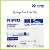 ราคา ไซริงค์ฉีดยา/กระบอกฉีดยา (Luer Slip )5ml Syring Nipro 100ชิ้น (2355375006)