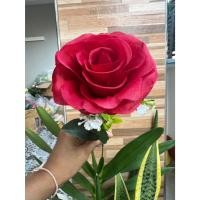 ราคา ดอกกุหลาบ ช่อดอกกุหลาบ1ดอก 7-8 ซม ก้านยาว 25 ซม งานผ้าอย่้างดี ดอกกุหลาบสีแดง ช่อดอกกุหลาบบานสีแดง พร้อมส่ง (42151990653)