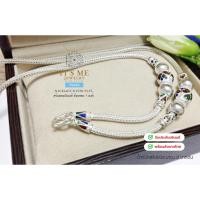 ราคา สร้อยคอเงินแท้92.5% สร้อยลายหกเสา ร้อยเม็ดปะคำ แบบลงยา สร้อยหนัก 4 บาท ยาว 24-26 นิ้ว(เนื้อเงินแท้):P0282 (2039044183)