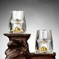 ราคา C Diamond Gold Foil Jinshan Liquor Glass Set Creative Bar Crystal Glass Wine Dispenser Small Cup Of (55852558881)
