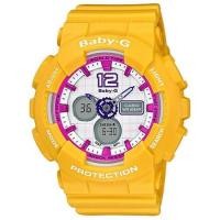 ราคา Casio Baby-G นาฬิกาข้อมือผู้หญิง สายเรซิ่น รุ่น BA-120-9B - สีเหลือง (283188204)