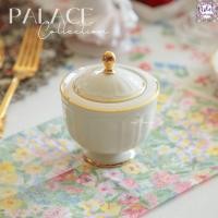 ราคา Violet Flamingo โถน้ำตาล - Palace Sugar Bowl for Tea Set สีขาวงาช้างขอบทอง ความจุ 180 ซีซี วัสดุ Premium Fine Porcelain (43610914827)