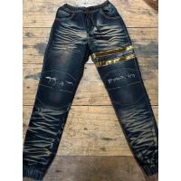 ราคา กางเกงยีนส์joggersจ๊อกเกอร์แถบทองฟรีไซส์ (16593219489)