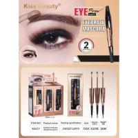 ราคา kiss beauty eyebrow mascara+eyebrow pencil (1874428998)