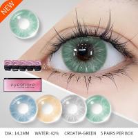 ราคา 【โยนรายวัน คอนแทคเลนส์ 5 คู่/10 เม็ด】CROATIA ซีรีส์ สีเขียว/สีน้ำเงิน คอนแทคเลนส์ สามารถใช้งานได้ 1 วัน 14.2 มม. (28868028940)
