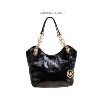 ราคา กระเป๋า MICHAEL KORS FULTON SHOULDER HANDBAG SNAKE BLACK LEATHER สินค้ามือสองแบรนด์แท้ (40409961438)