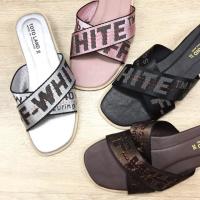 ราคา แตะสวมสายไขว้ Off White (411499449)