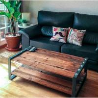 ราคา งานโต๊ะกลาง โต๊ะกาแฟ สไตล์loft เหล็กล้อมไม้ (26869846293)