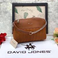 ราคา กระเป๋าสะพายแบรนด์แท้ David Jones สีน้ำตาล (2607939111)