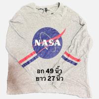 ราคา useddเสื้อกันหนาว H&M Divided NASA แขนยาวสีเทา ไซส์ XL (48851199008)