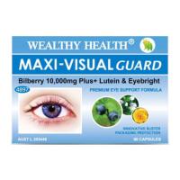 ราคา Wealthy Health Maxi-Visual Guard Bilberry 10000 Plus 60 Capsules บำรุงสายตา (14968945275)