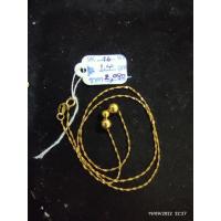 ราคา สร้อยคอทองแท้9kจี้กลมสามเม็ดลายดิสโก้ (21849446664)