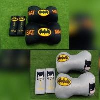 ราคา SET ที่หุ้มเบลท์ 1คู่+หมอนรองคอกระดูก 1คู่ ลายแบทแมน ใช้ได้กับรถทุกยี่ห้อ ทุกรุ่นค่ะ (1824239642)