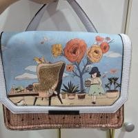 ราคา Sonovi crossbody bag กระเป๋าหนังวัวเพนส์ลายน่ารัก สีเหลือ ขาว สายปรับได้มีสายรองบ่า สายแบกต้องมารับไปค่ะ (43904852111)