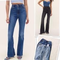 ราคา stradivarius กางเกงยีนส์ขายาว กางเกงขาบาน ชนช็อป มี 3 สี ยีนส์เข้ม ยีนอ่อน ดำ ทรงflare เอวสูง (23970547764)