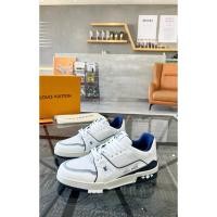 ราคา รองเท้าผ้าใบLVสีน้ำเงินคุณภาพสูง (25775038366)